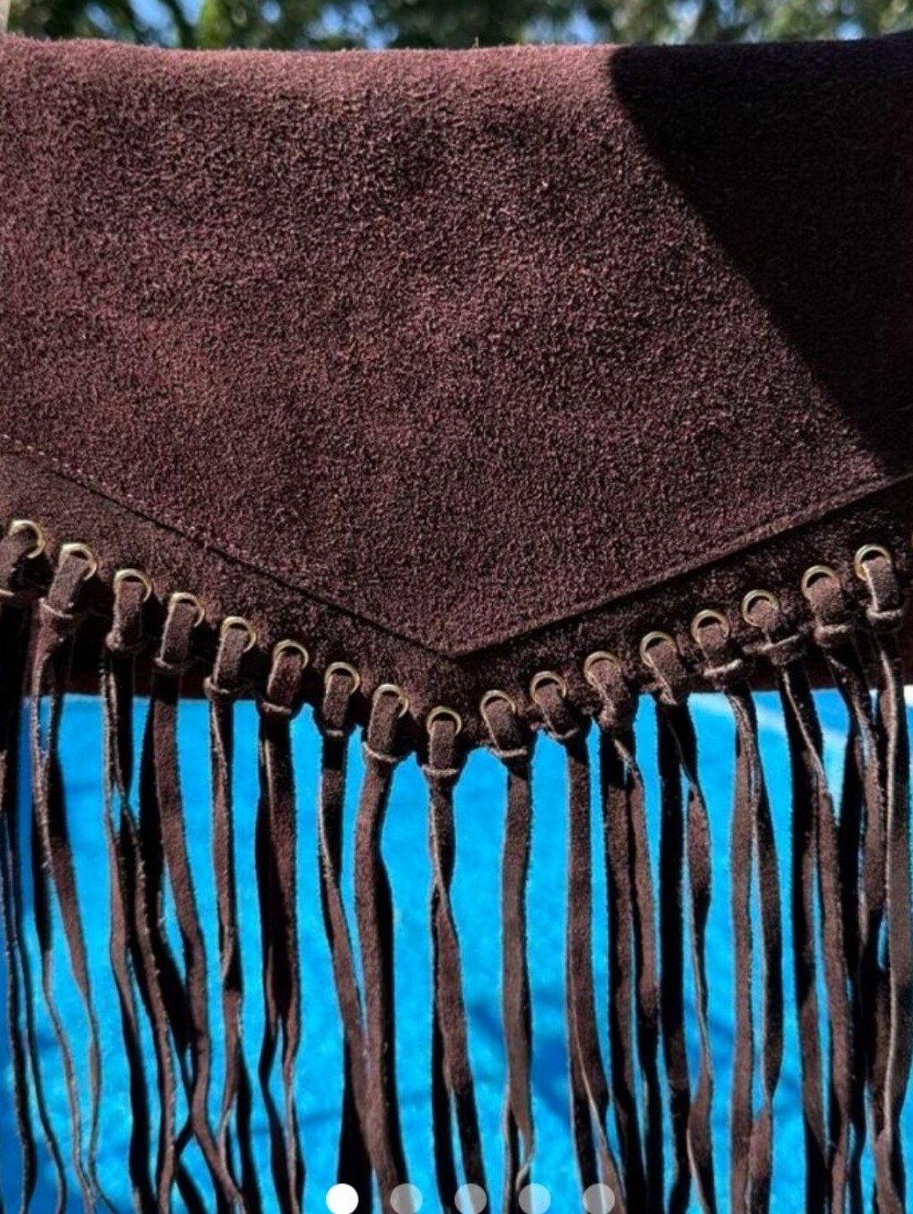 Haute Hippie Dark Brown Suede Fringe Crossbody
